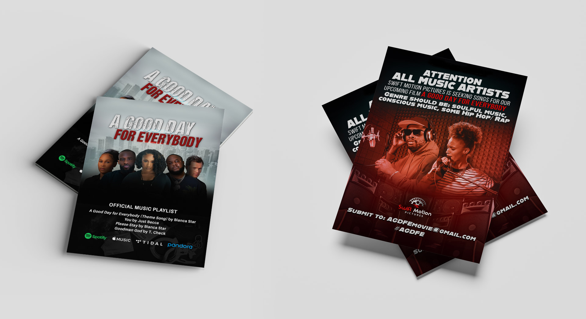 A Good Day for Everybody film promotional flyer designs